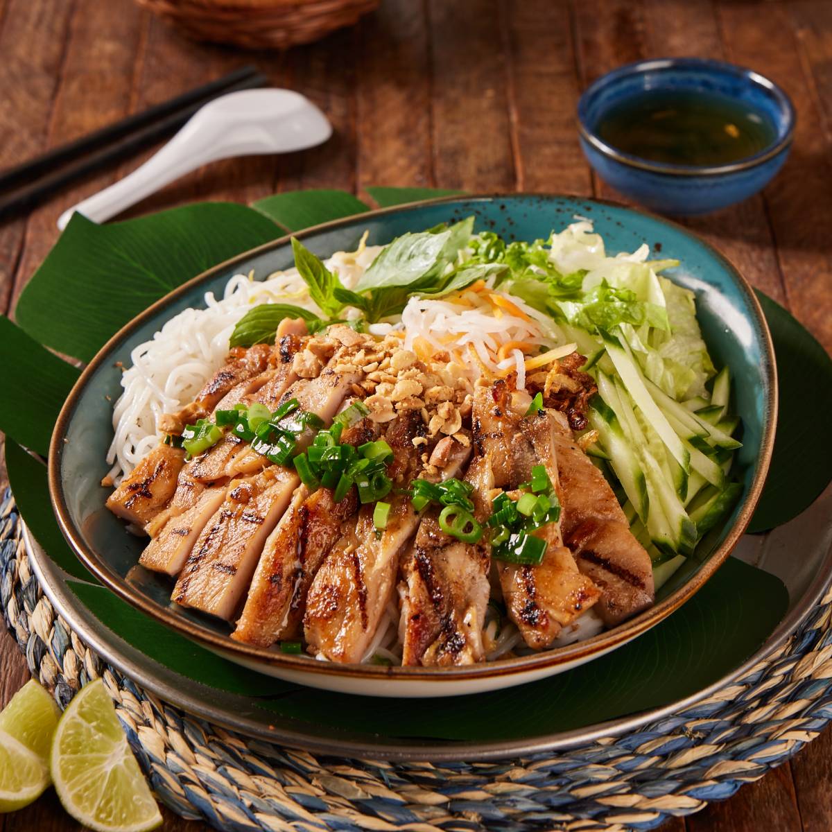 How to Make Grilled Chicken Vermicelli (Bún Gà Nướng) at Home