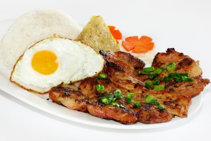 Pork, Chicken, Steamed Crab Meat, and Fried Egg (Cơm Gà Chả Ốpla)