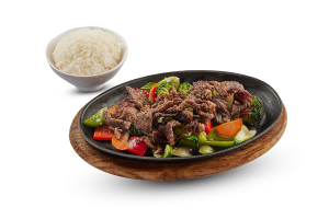 Stir Fride Beef On Sizzling Plate